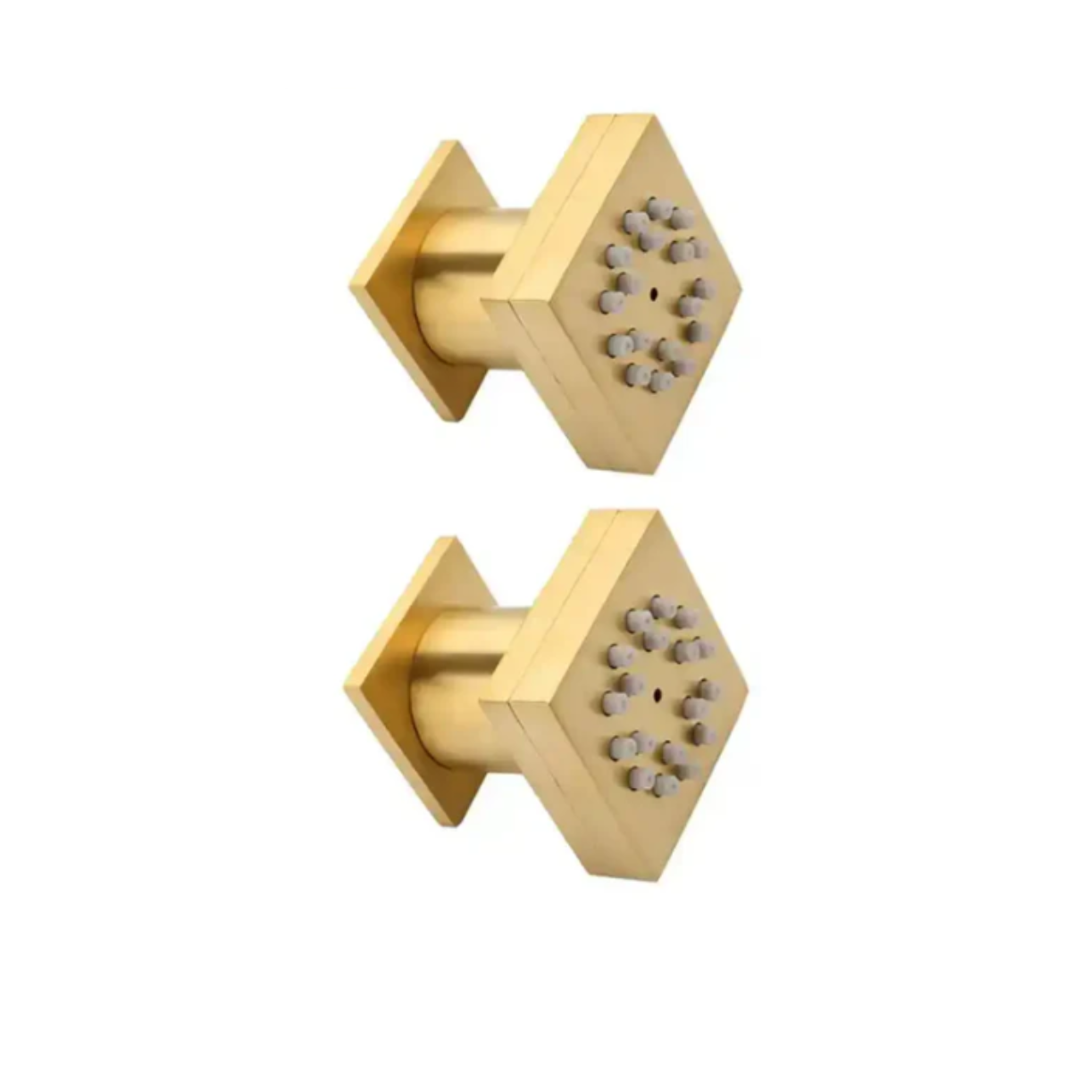 Par de jatos corporais para hidromassagem Spa Breeze da Homedeccori em acabamento dourado.