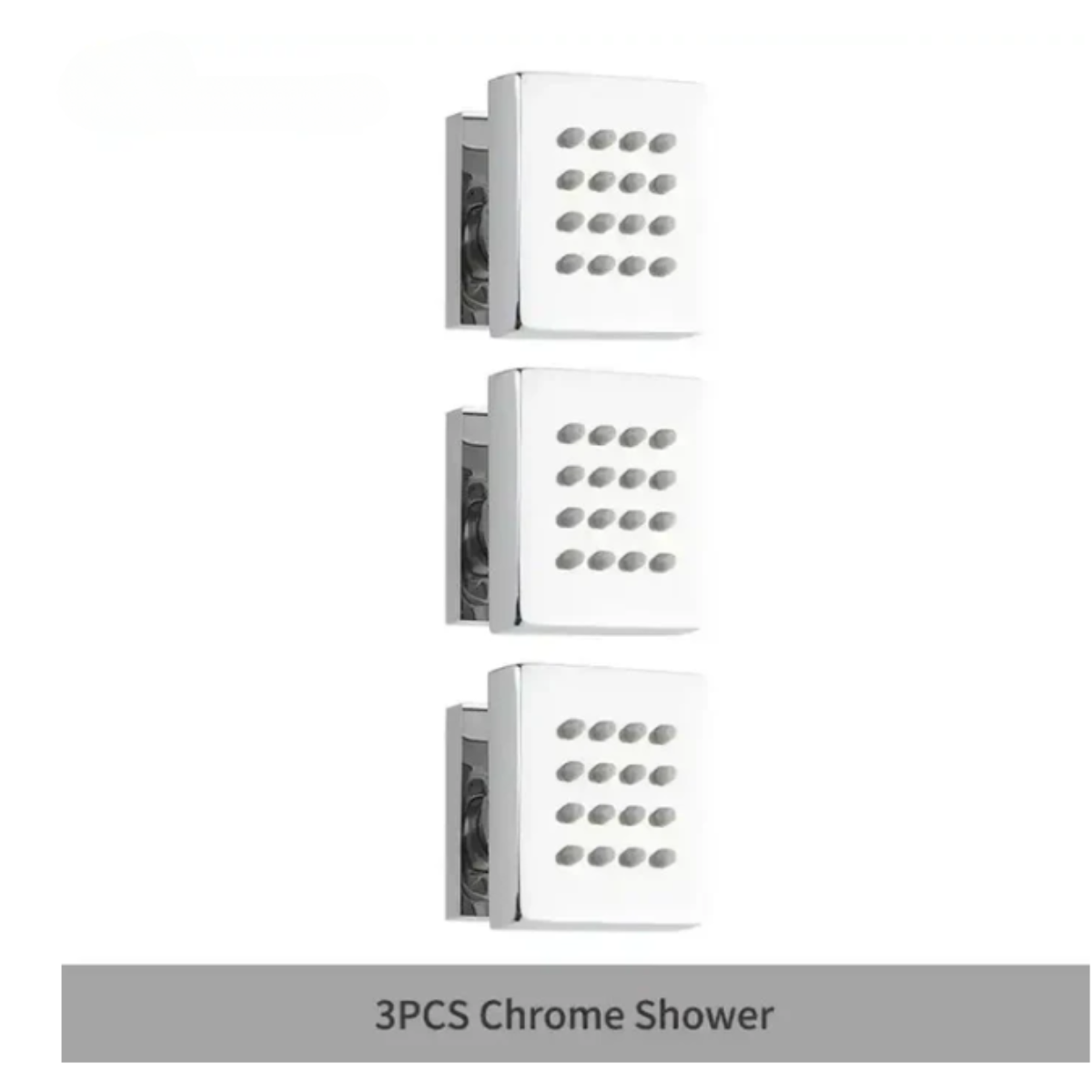 Conjunto de 3 jatos de hidromassagem cromados para spa e banheira
