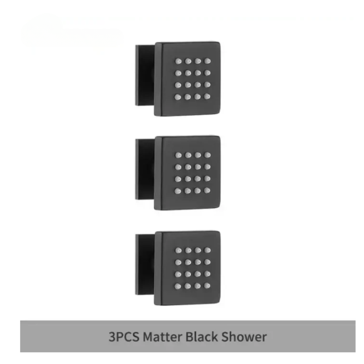Conjunto de 3 jatos corporais de hidromassagem para spa em preto fosco da Homedeccori