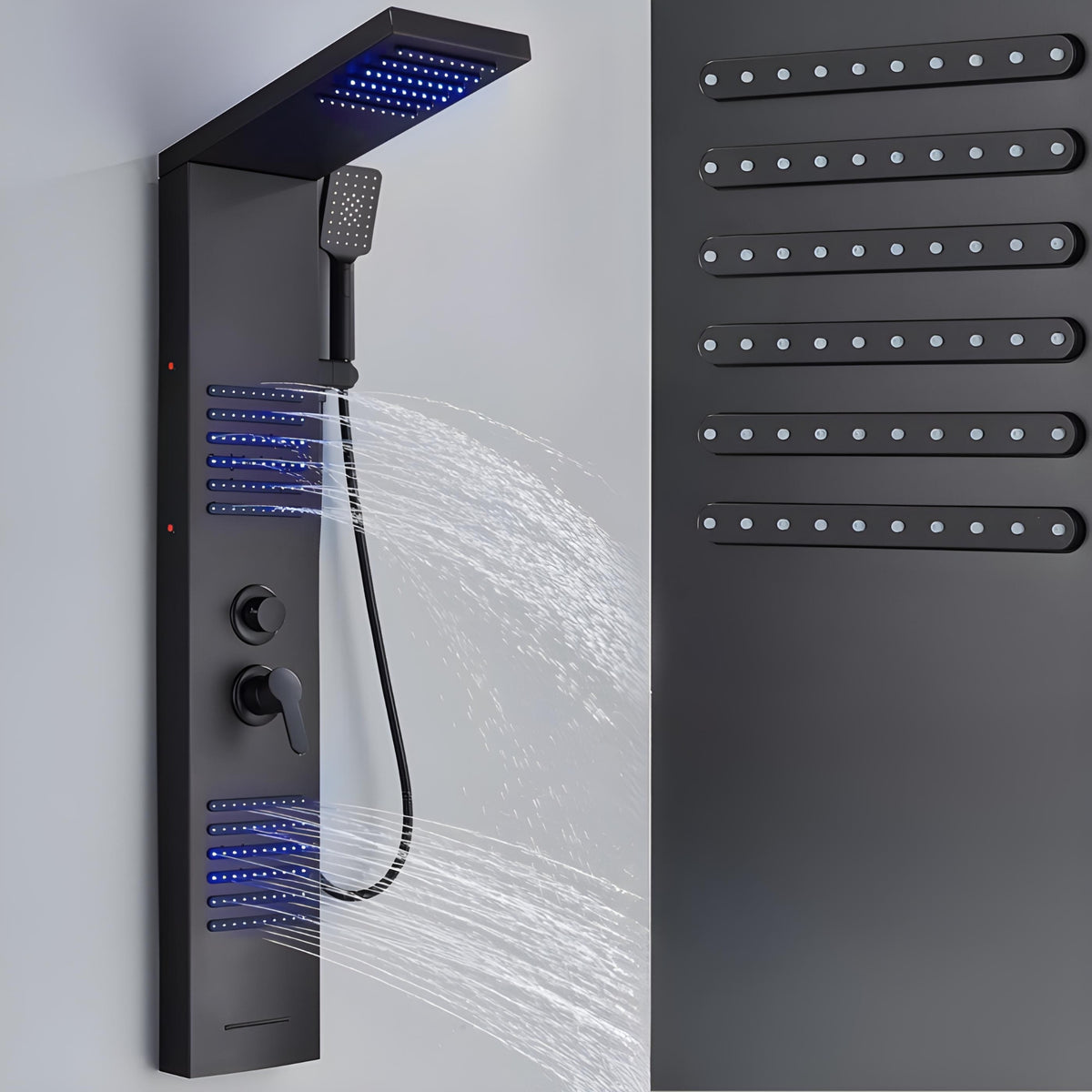 Ducha Vertical Com Hidro Inox Led Spa Neojet | Importado dos EUA