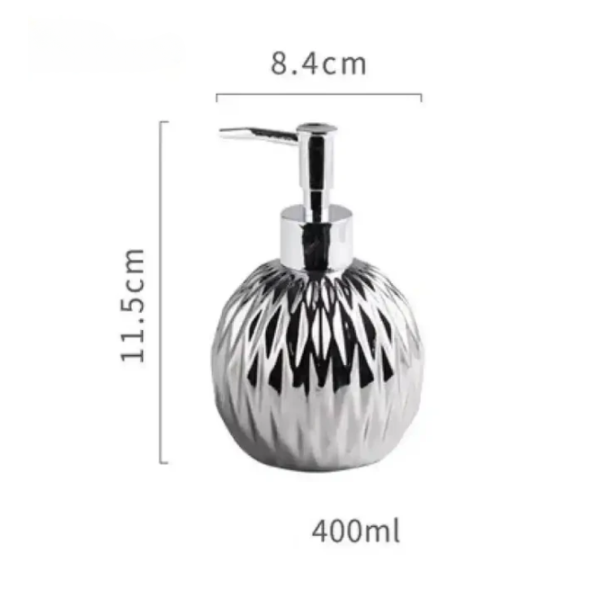 Porta Sabonete Líquido Dourado 400ml ceramica e aço inox Gold Gleam