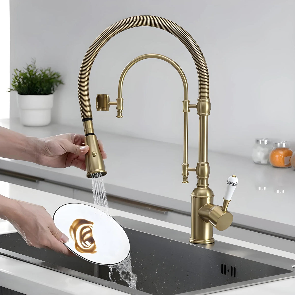 Torneira Gourmet Cozinha Monocomando Clássica Luxo Aurélie