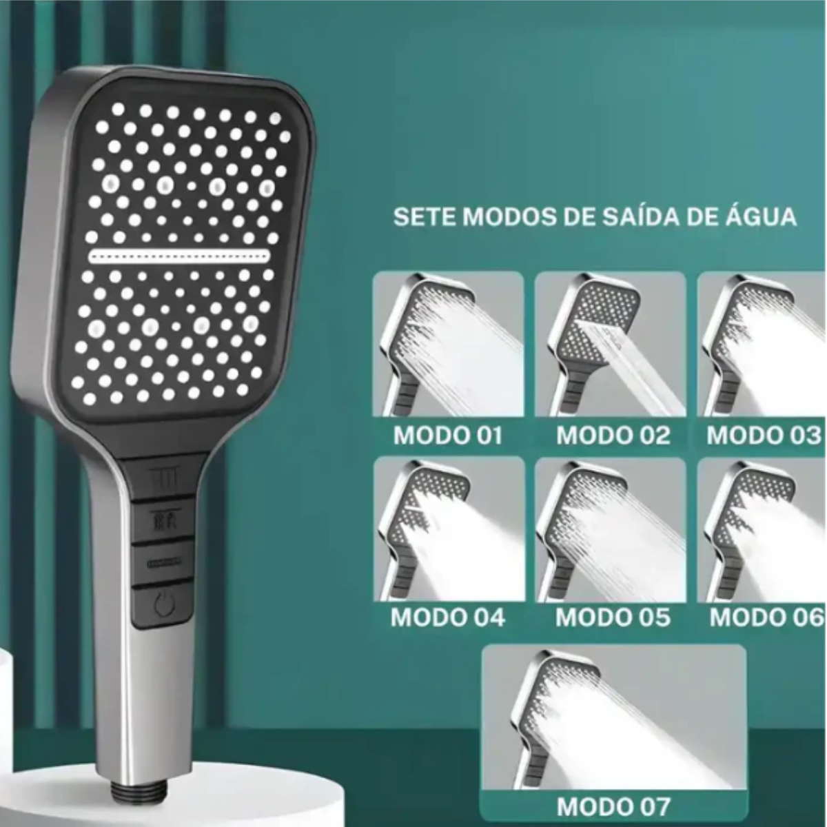 Ducha manual De Alta Pressão 7 Jatos Spa Harmony - Homedeccori