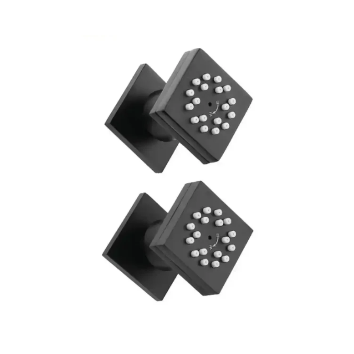 Par de jatos corporais spray hidromassagem Spa Breeze da Homedeccori em preto fosco
