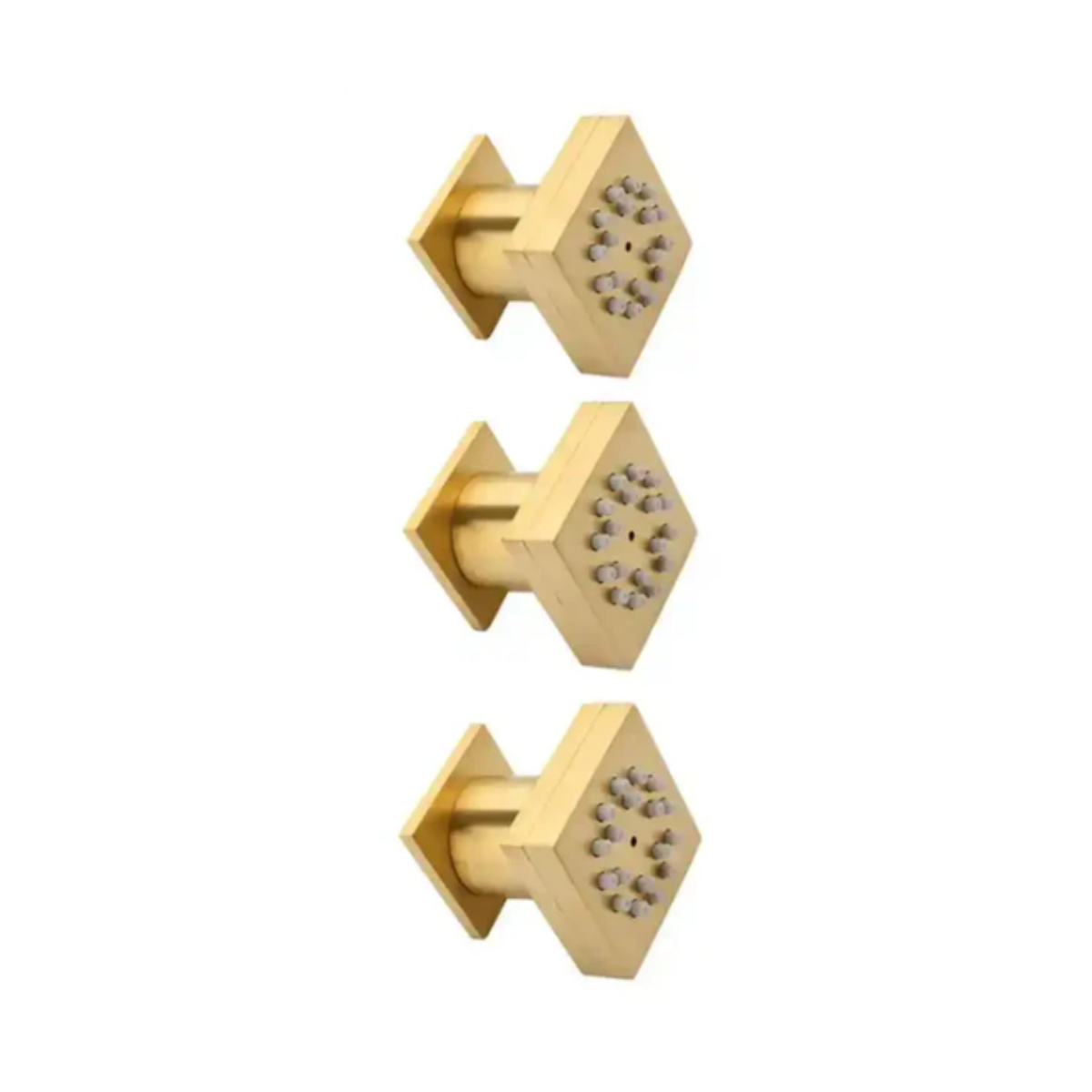 Conjunto de 3 jatos corporais para hidromassagem Spa Breeze da Homedeccori em dourado