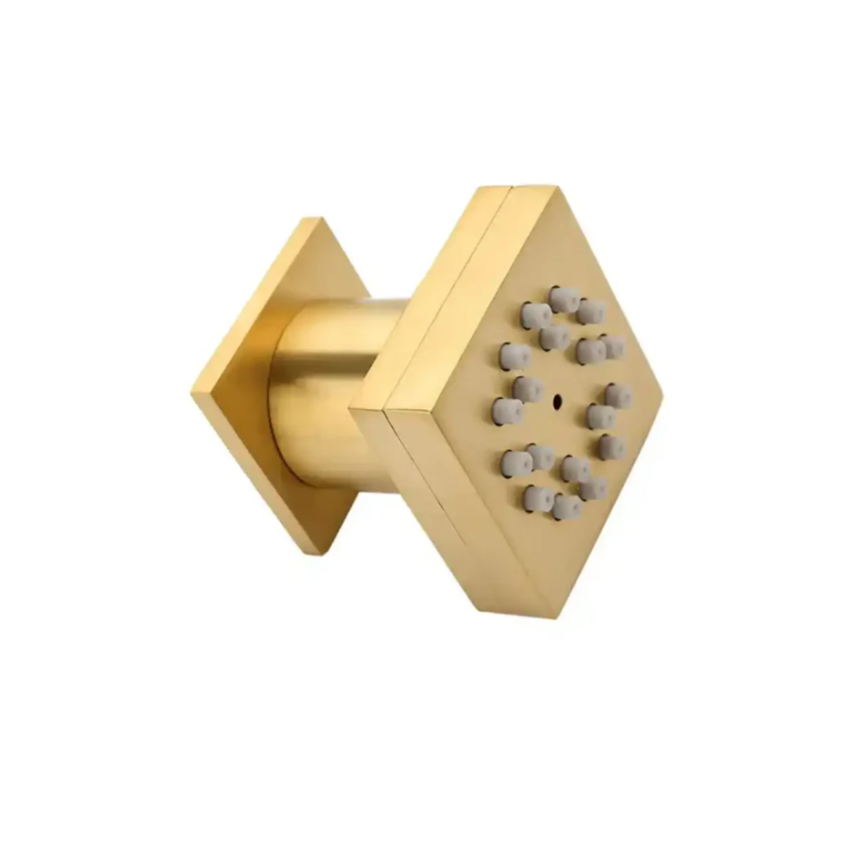 Jato corporal de hidromassagem Spa Breeze da Homedeccori em dourado com design quadrado.