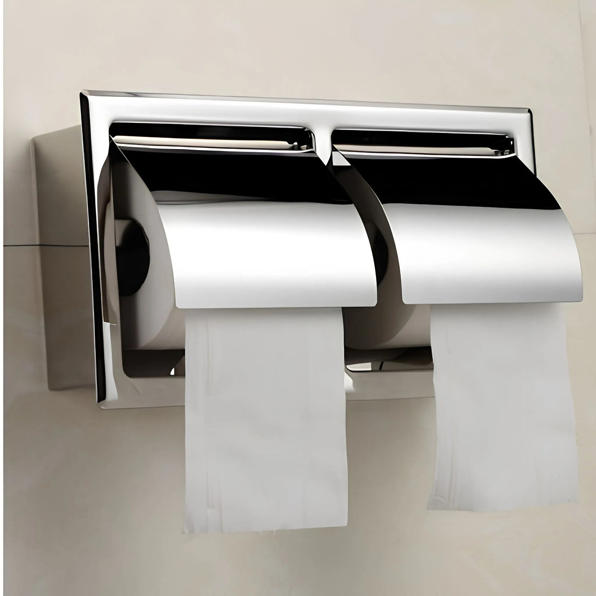 Porta Papel Higiênico Embutido Inox Cromado Zurich