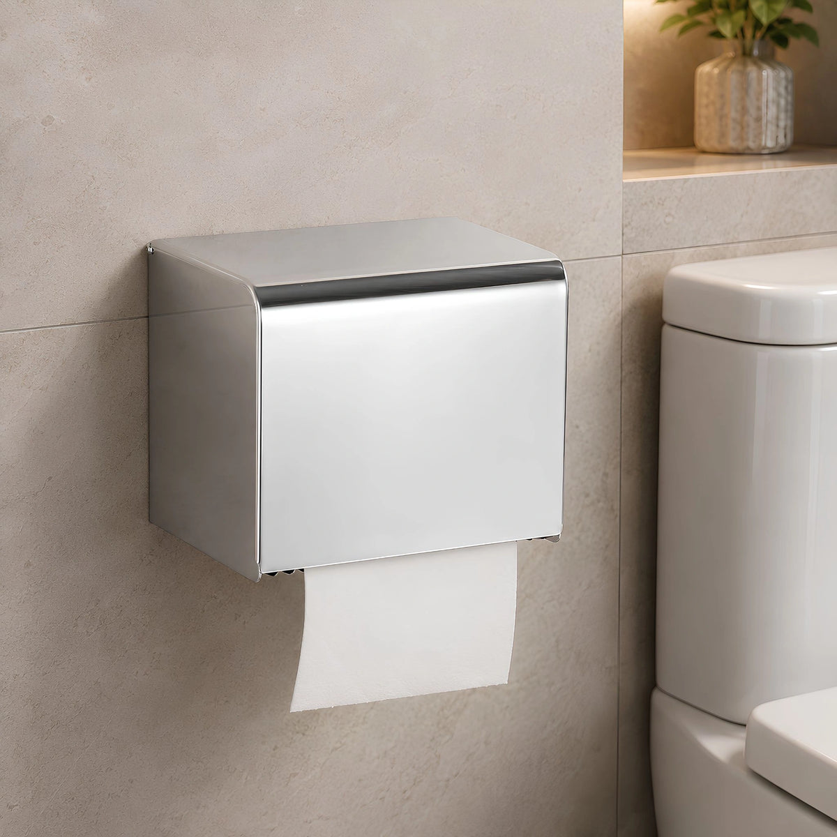 Caixa Porta Papel Higiênico de Parede Inox à Prova D'Água Bergen