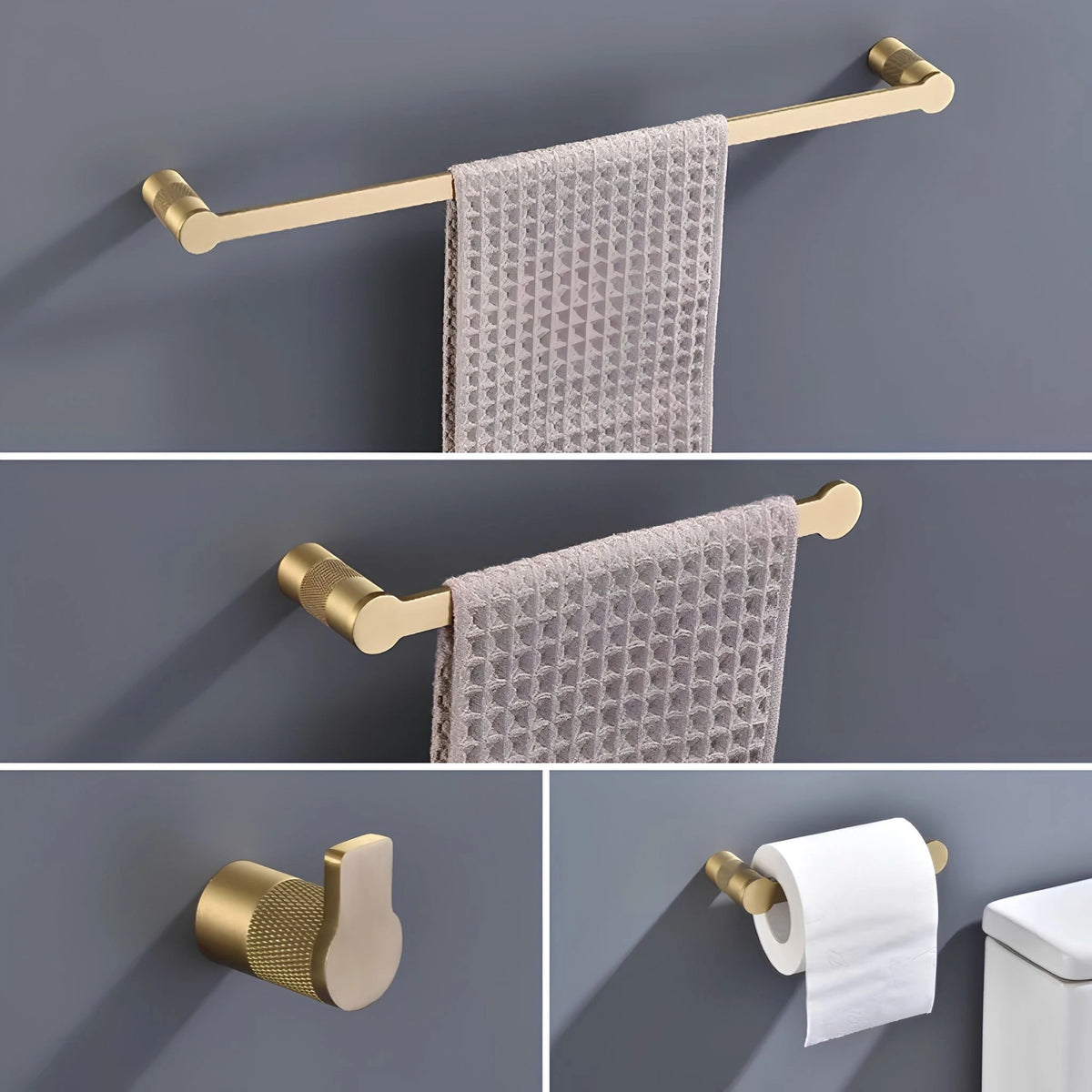 Acessórios Para Banheiro Inox Dourado Escovado Soho