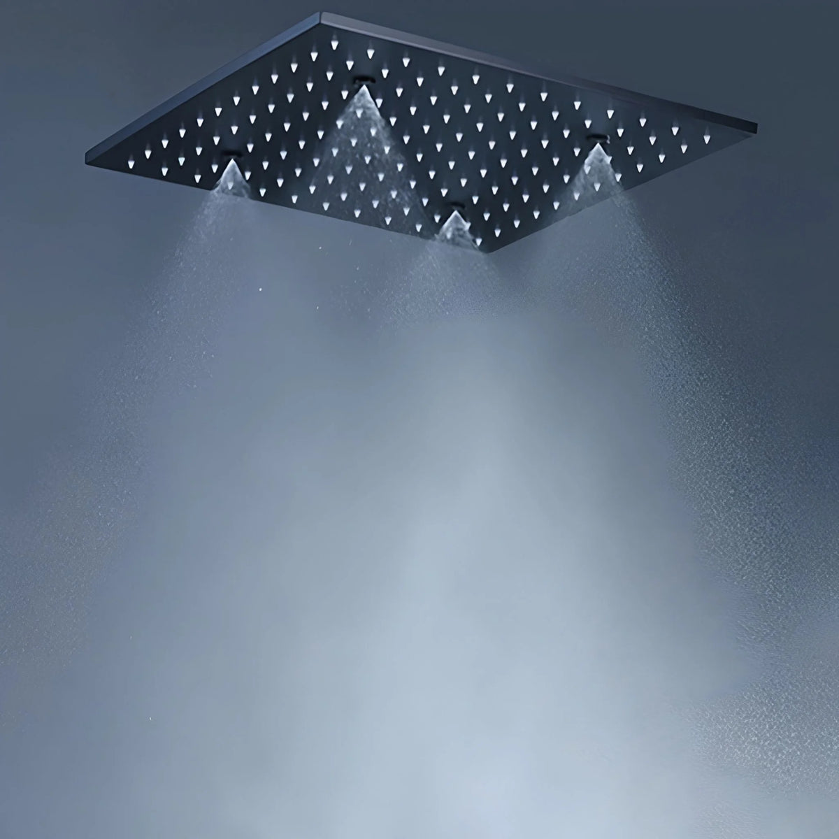 Ducha de Teto Embutir Inox 50x50 LED Termostática Nero