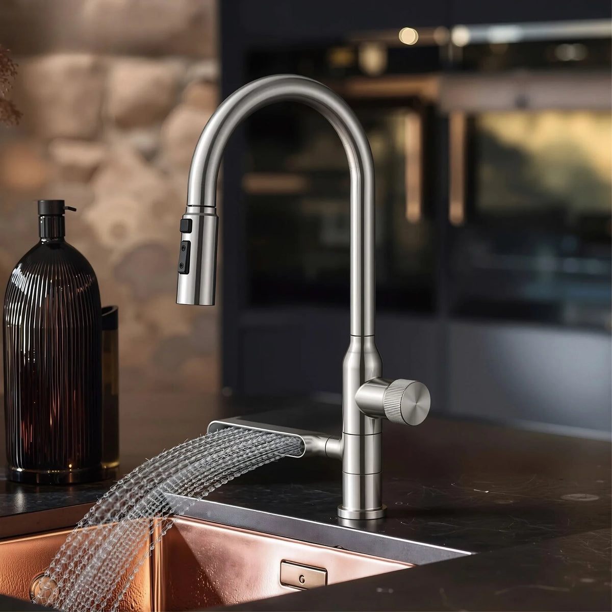 Torneira Gourmet Cozinha Inox Monocomando Retrátil Aitana