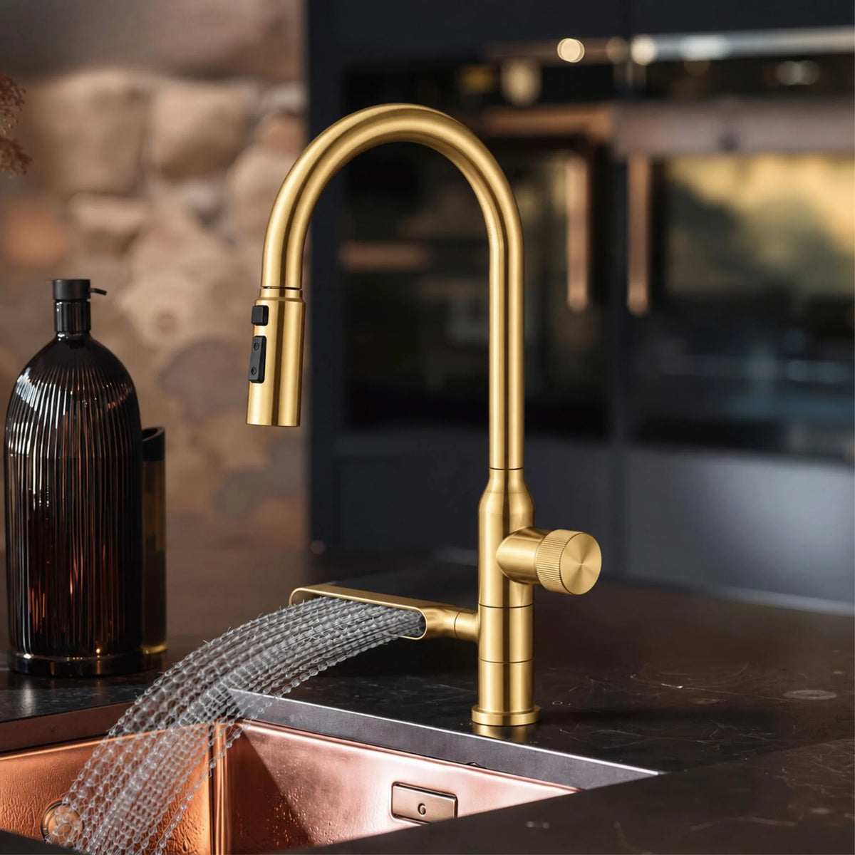 Torneira Gourmet Cozinha Inox Monocomando Retrátil Aitana