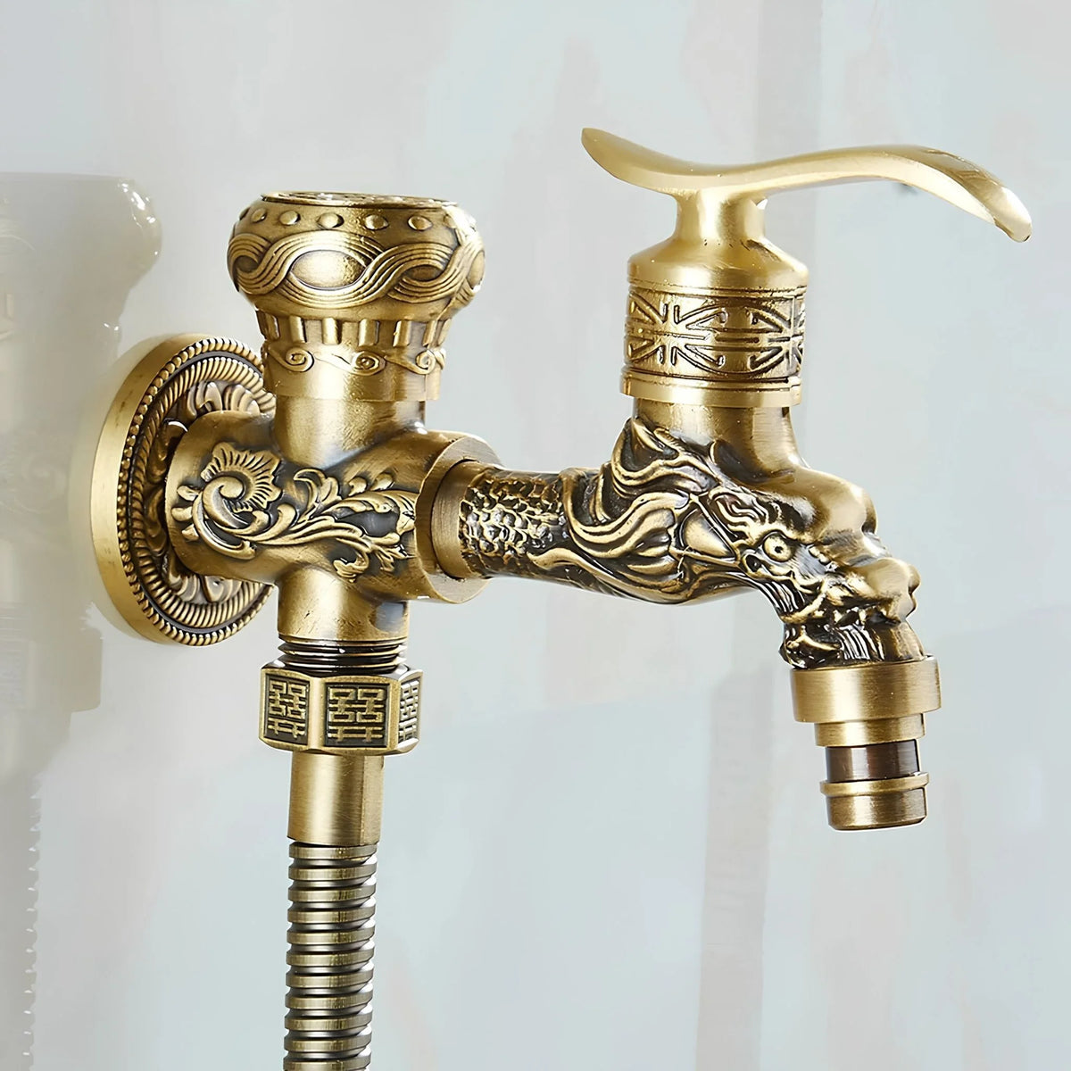 Ducha Higiênica Vintage com Torneira de Parede Wanfan