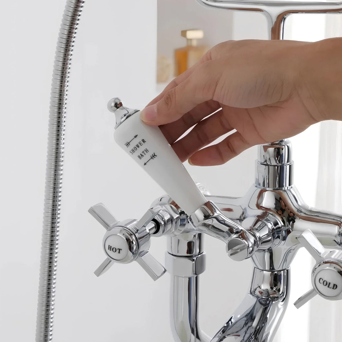 Misturador De Piso Para Banheira Duplocomando Inox Mirabeau