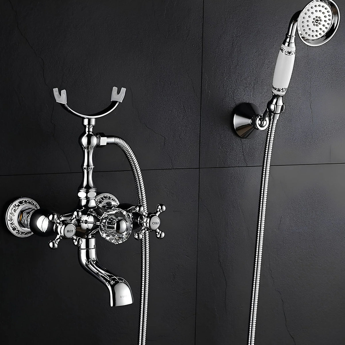 Misturador de Parede para Banheira Duplocomando Inox Valmont