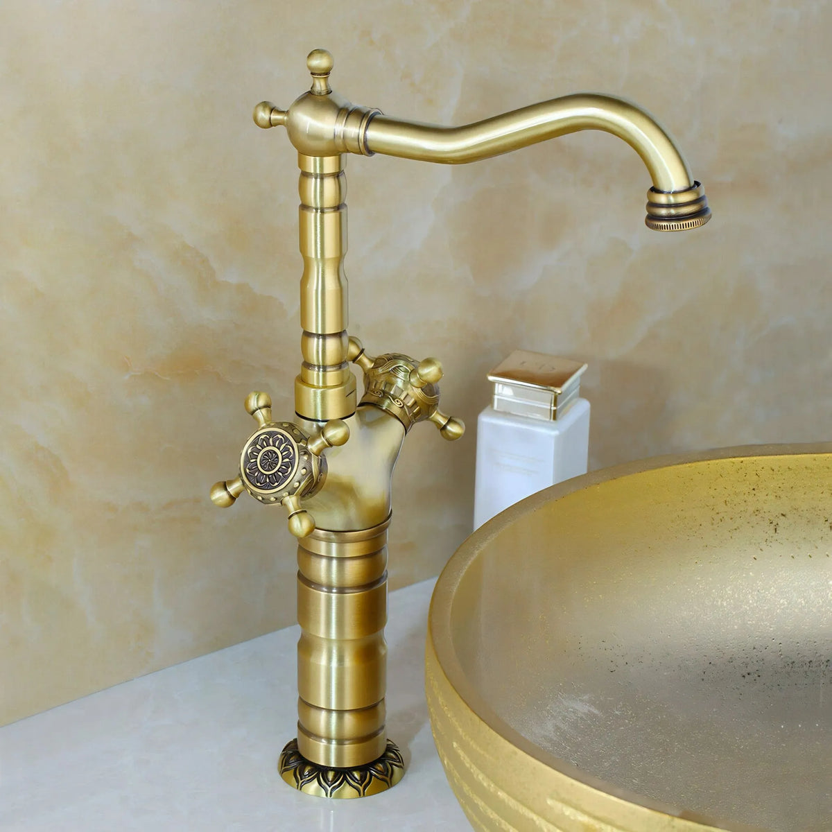 Torneira Banheiro Monocomando Inox Vintage Bronze Antiqua - Homedeccori