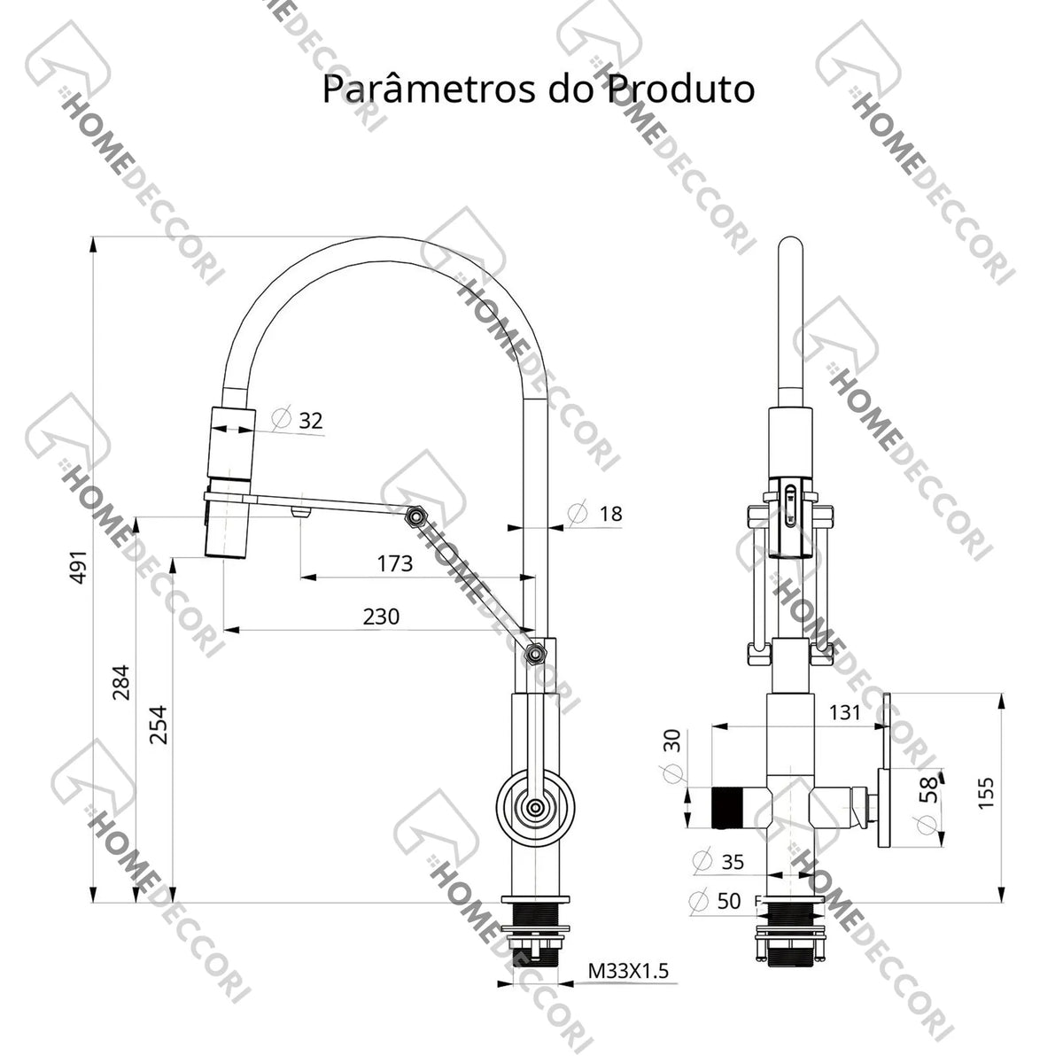 Torneira Gourmet Cozinha Inox Industrial Articulada Luxo Volvere