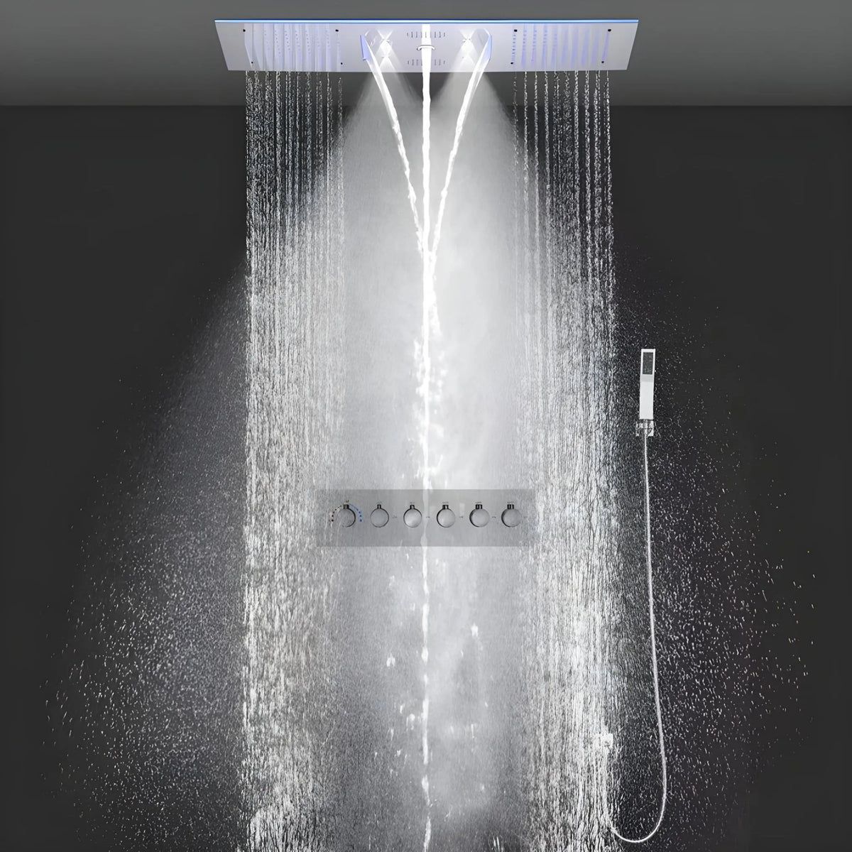 Ducha De Teto Spa Inox Aura Jet 90x30cm LED E Som | Homedeccori