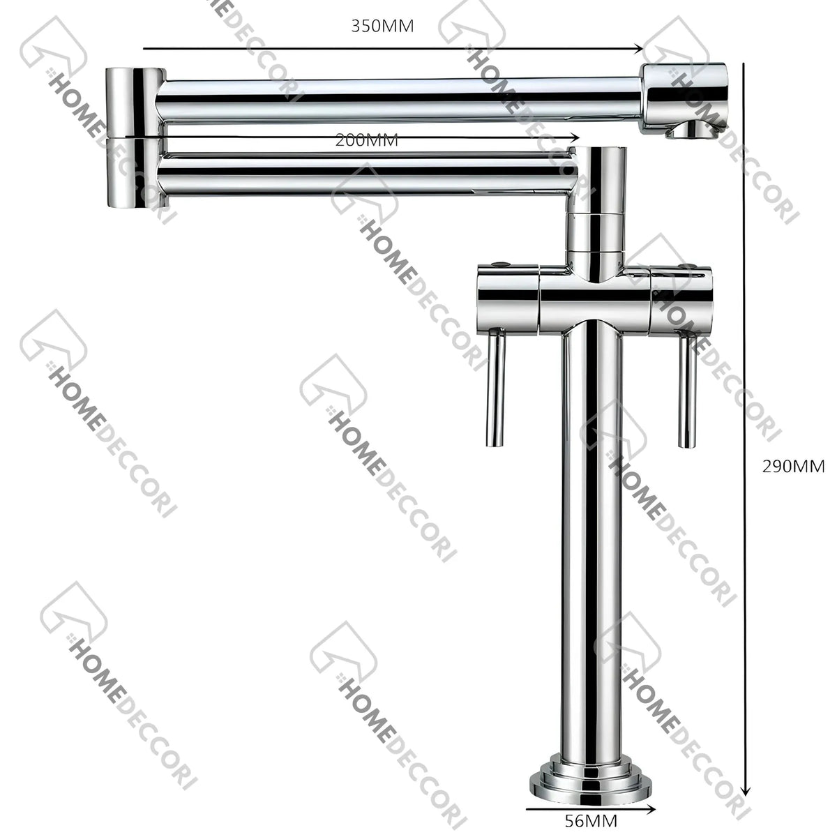 Torneira Gourmet Cozinha Inox Articulada Dobrável Pliante