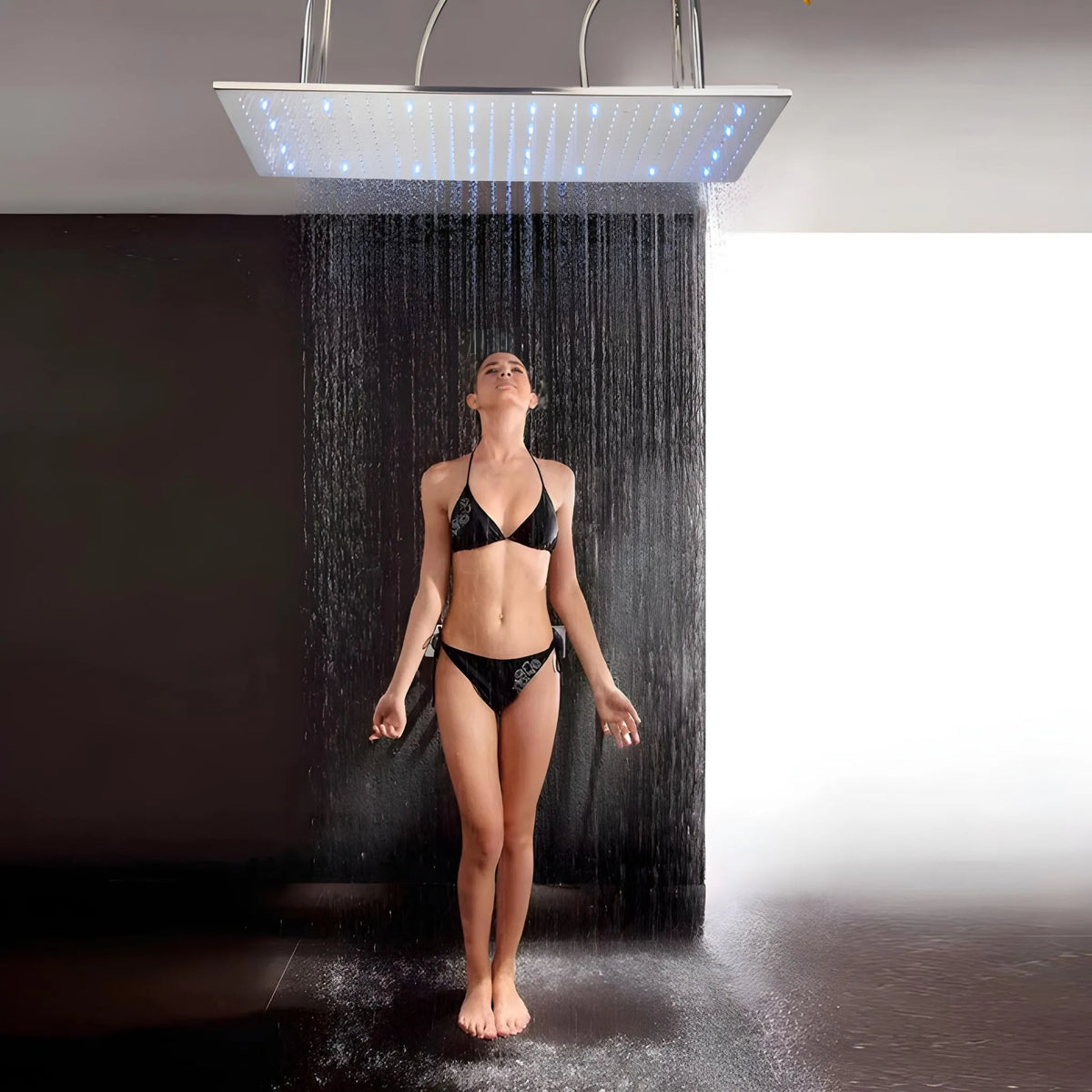Chuveiro De Teto Spa Embutir Duplo Sobrepor 80x40 Led Fontana