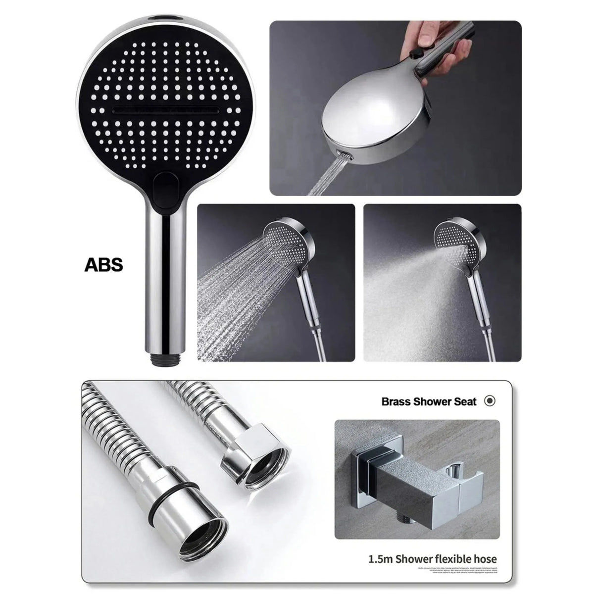 Ducha De Teto Embutir Inox 55x55 LED Bluetooth Spa Cremona - Homedeccori