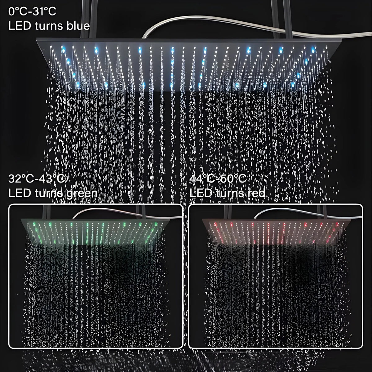 Chuveiro De Teto Spa Embutir Duplo Sobrepor 80x40 Led Fontana