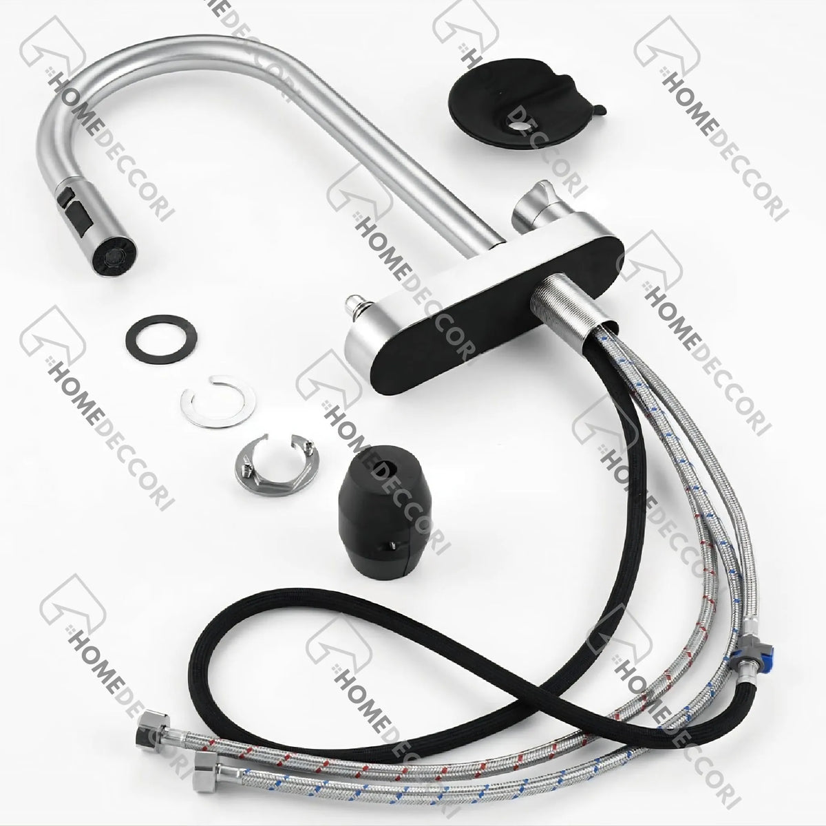 Torneira Gourmet Cozinha Inox Extensível Lavador Copos Rinsio - Homedeccori