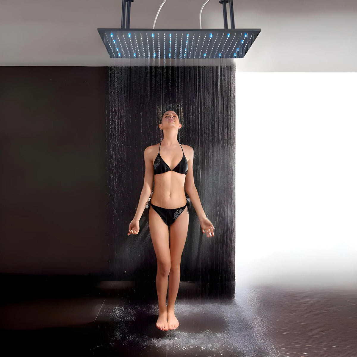 Chuveiro De Teto Spa Embutir Duplo Sobrepor 80x40 Led Fontana