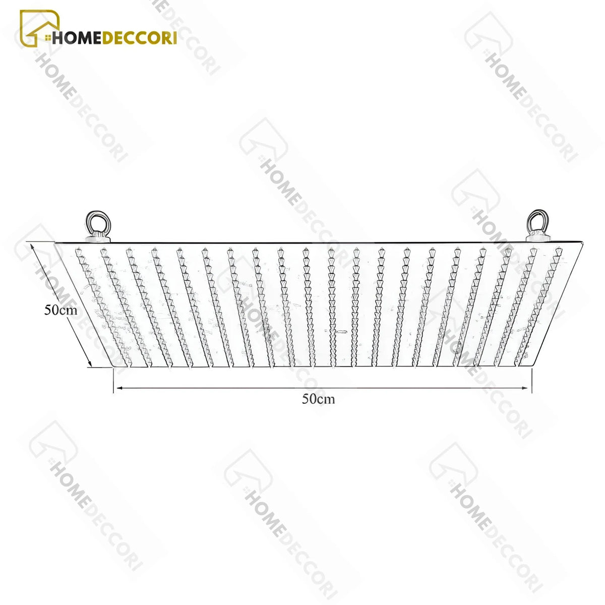 Chuveiro de Teto Inox imbutido Ducha 50x50 Slim LuxeRain