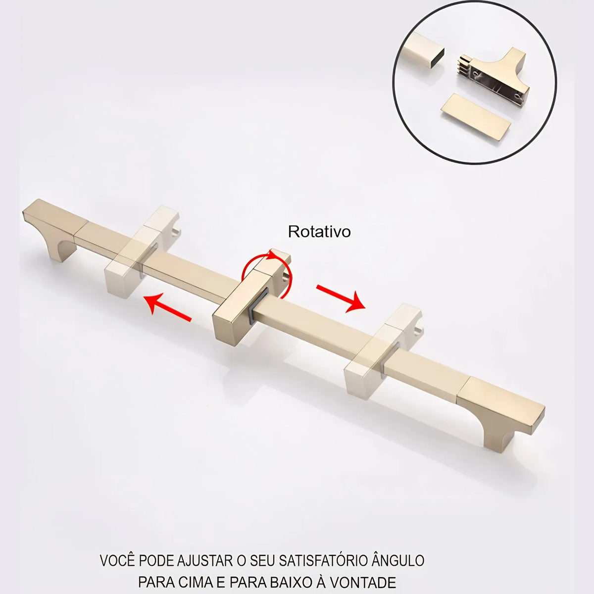 Barra Deslizante Ducha Manual Inox Ajustável Glide