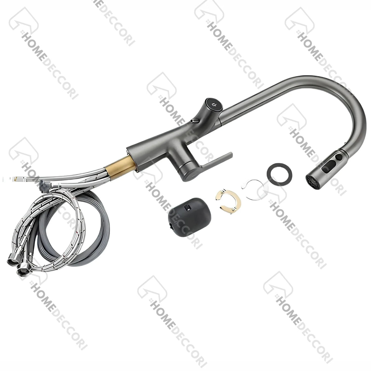Torneira Gourmet Cozinha Inox Extensível Saída Filtro Fluxa - Homedeccori