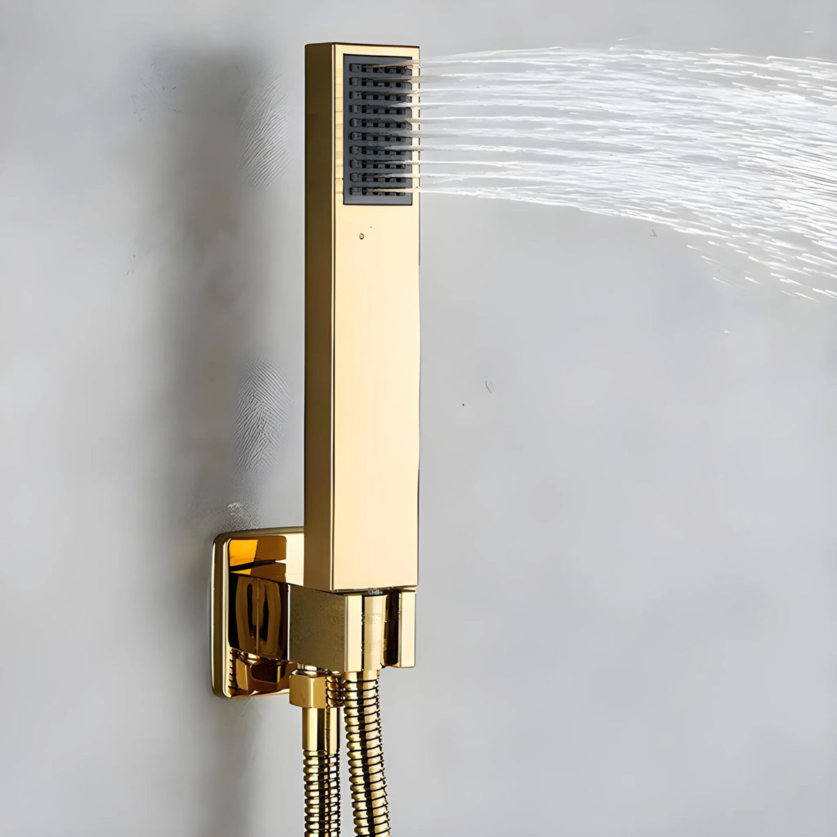 Chuveiro De Teto Inox Dourado Misturador GoldAura