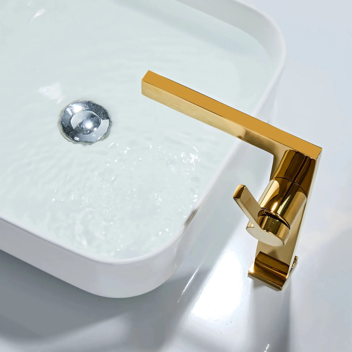Torneira Para Banheiro Moderna Inox Monocomando Squaro - Homedeccori