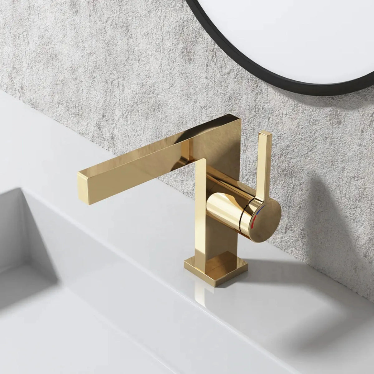 Torneira Para Banheiro Moderna Inox Monocomando Squaro - Homedeccori