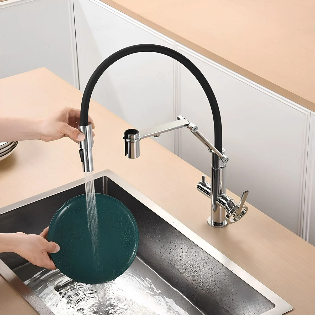 Torneira Gourmet Cozinha Inox Industrial Articulada Luxo Volvere