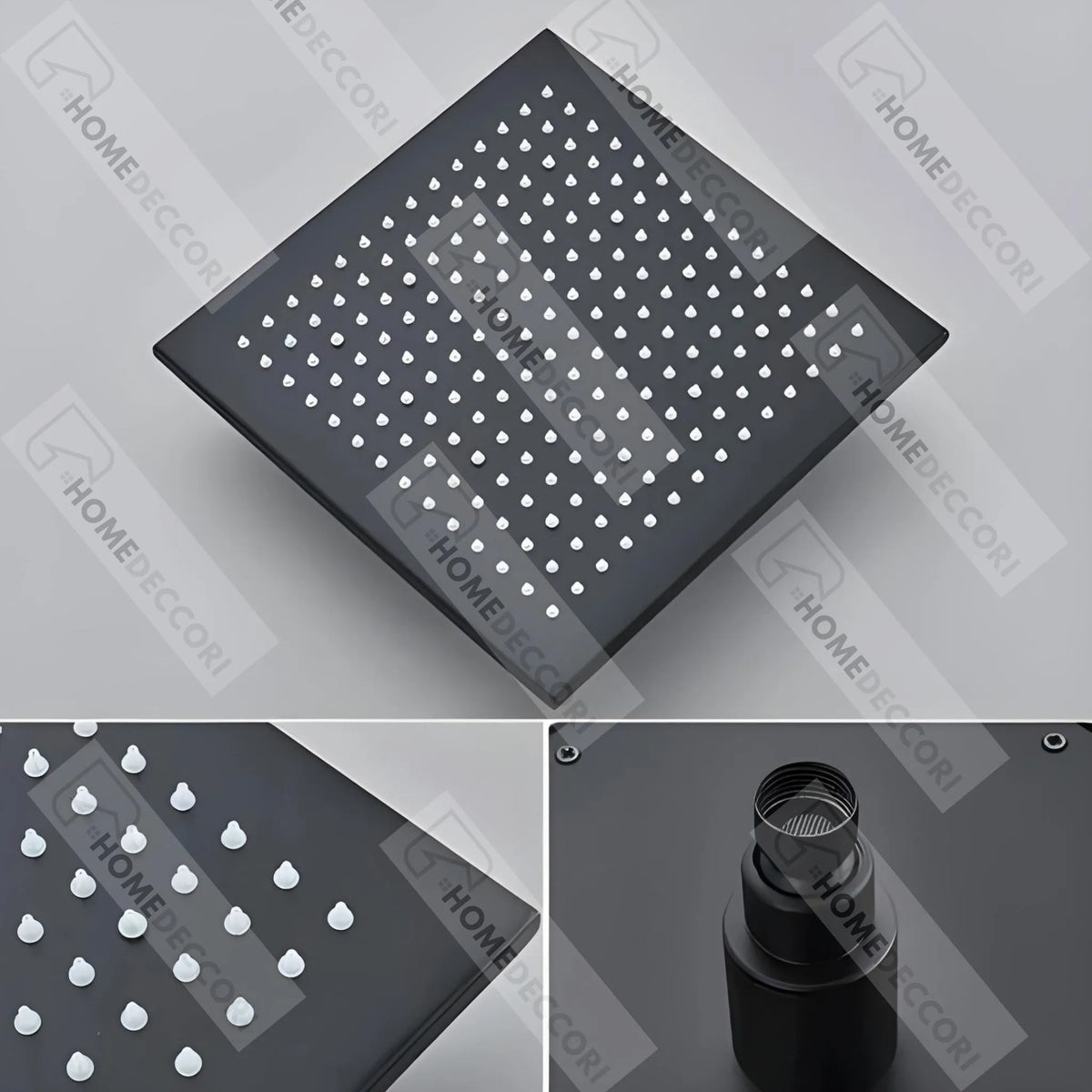 Chuveiro De Teto Inox Quadrado 40cm Led Slim AquaLuxe