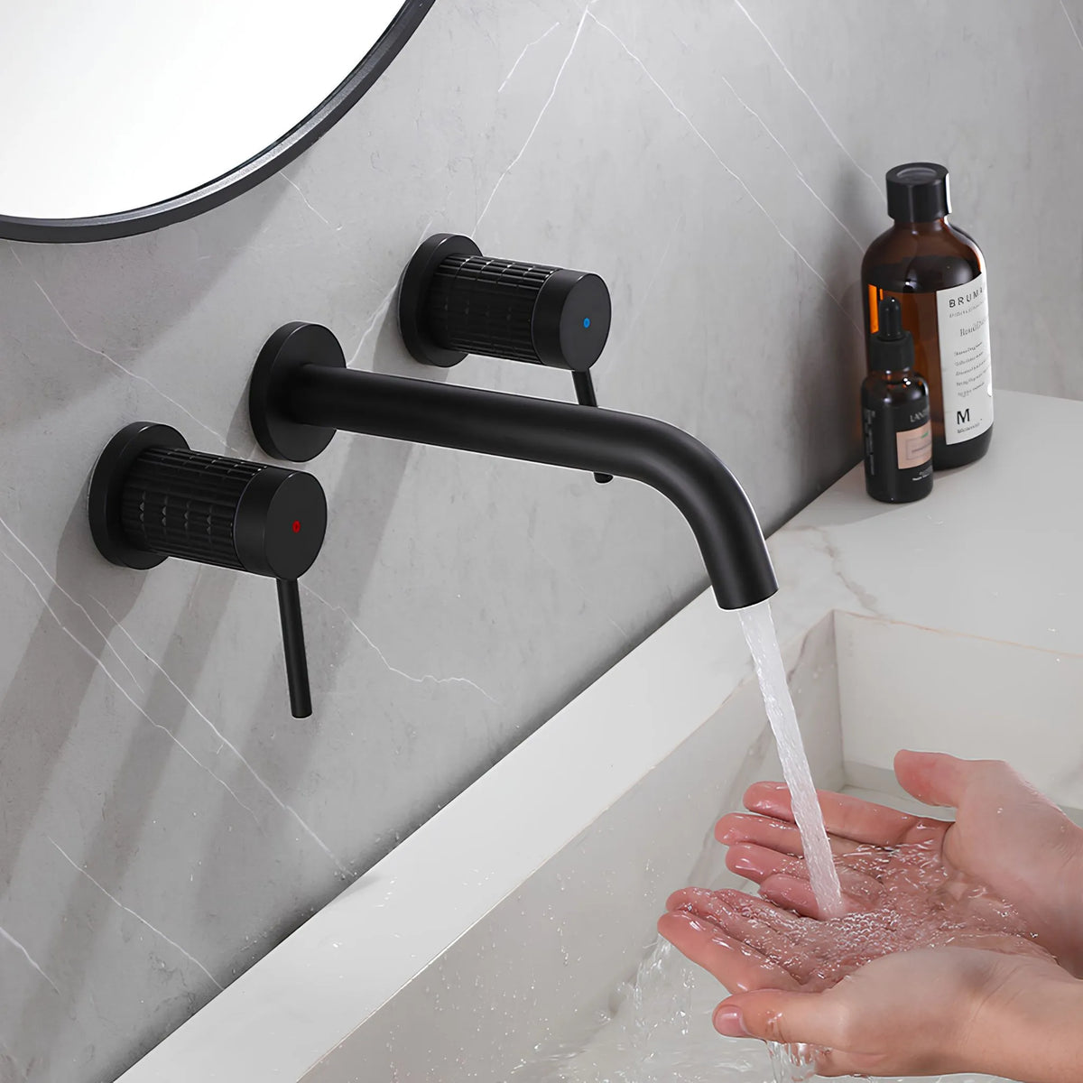 Torneira De Parede Para Banheiro Inox Duplocomando Grivo - Homedeccori