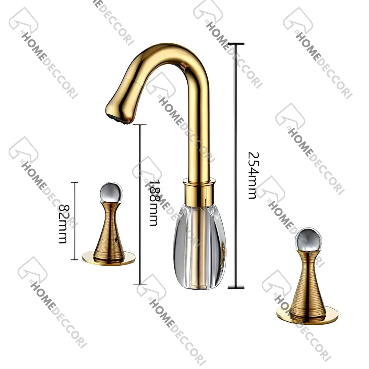Torneira Para Banheiro Inox Misturador Duplocomando Élise - Homedeccori