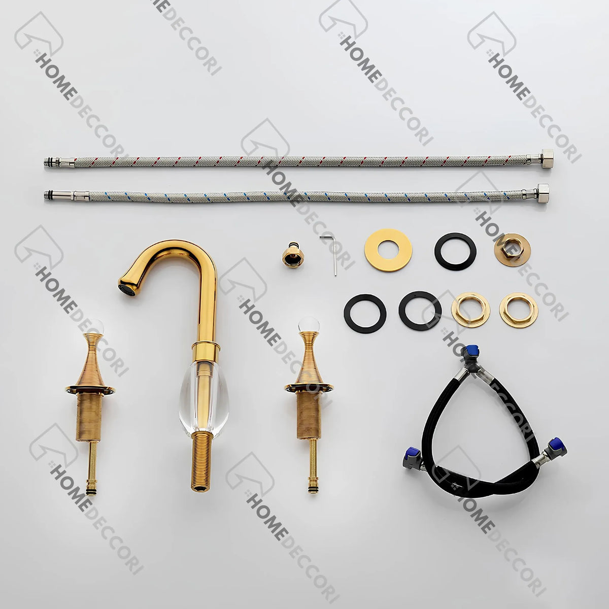 Torneira Para Banheiro Inox Misturador Duplocomando Élise - Homedeccori