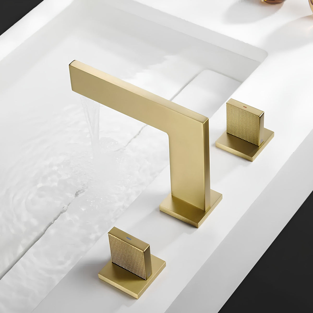 Torneira Duplocomando Banheiro Moderna Inox Quadra - Homedeccori
