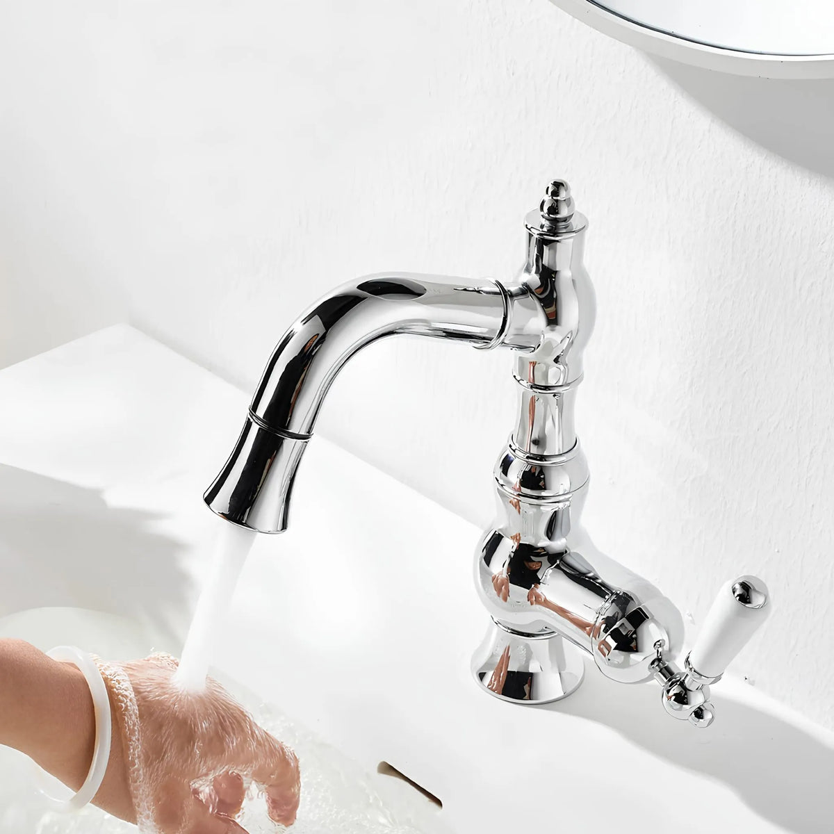 Torneira Para Banheiro Inox Vintage Extensível Chambord - Homedeccori