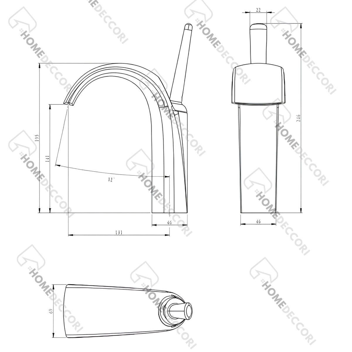Torneira Para Banheiro Inox Cascata Monocomando Nordik - Homedeccori