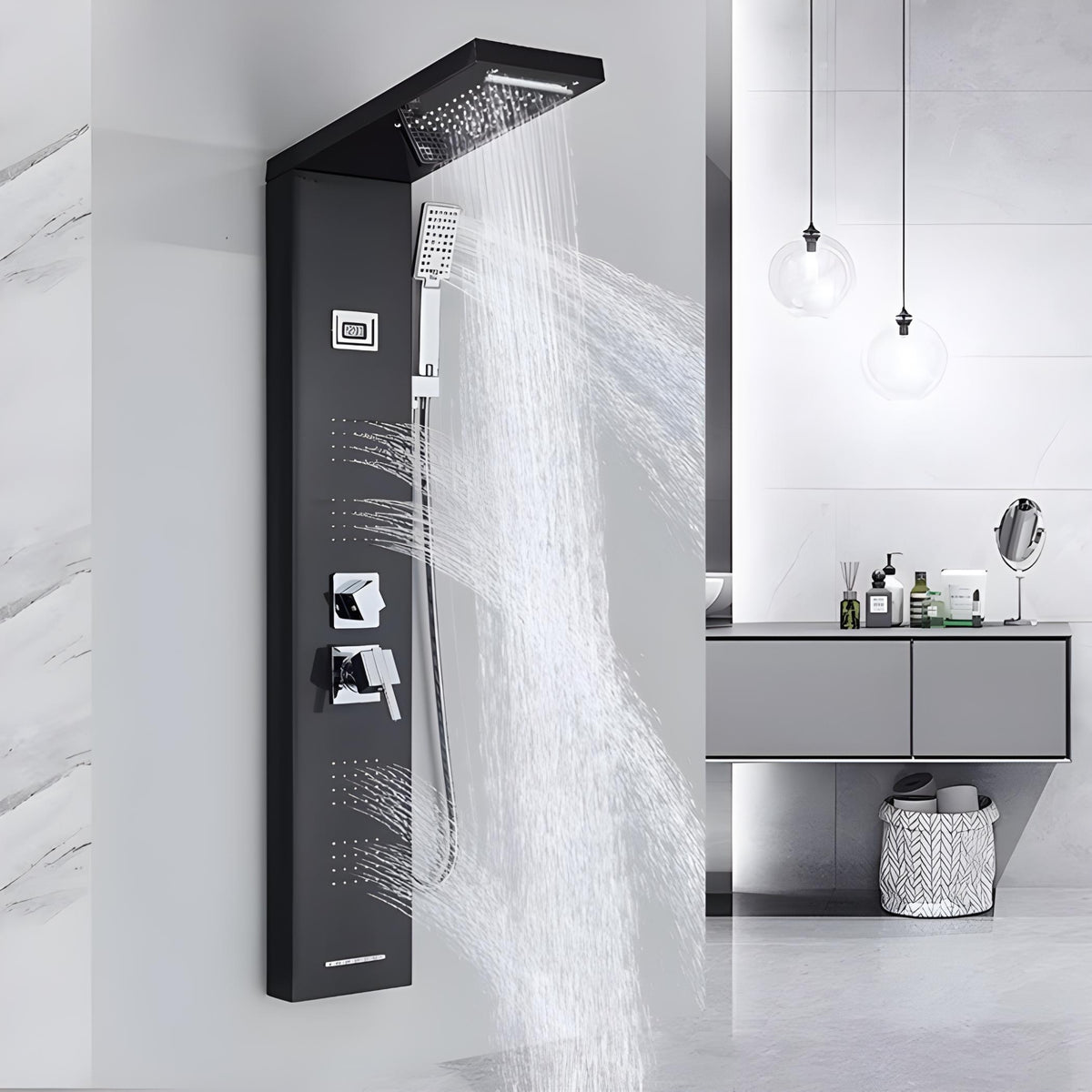 Ducha Vertical Spa Hidromassagem Cascata Inox AquaZen