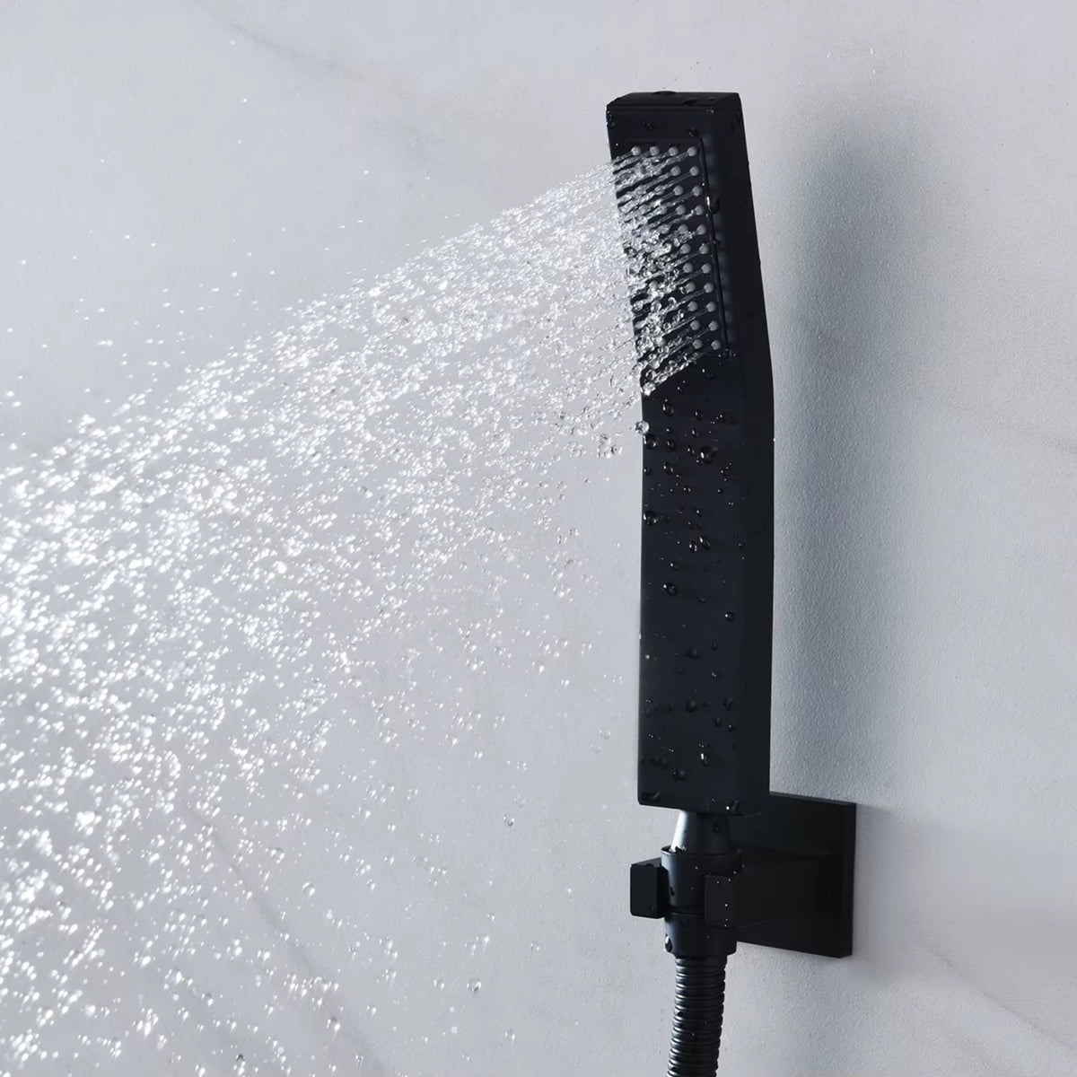 Ducha de Teto Spa Inox 50x50 LED Slim Velt Preto Fosco - Homedeccori