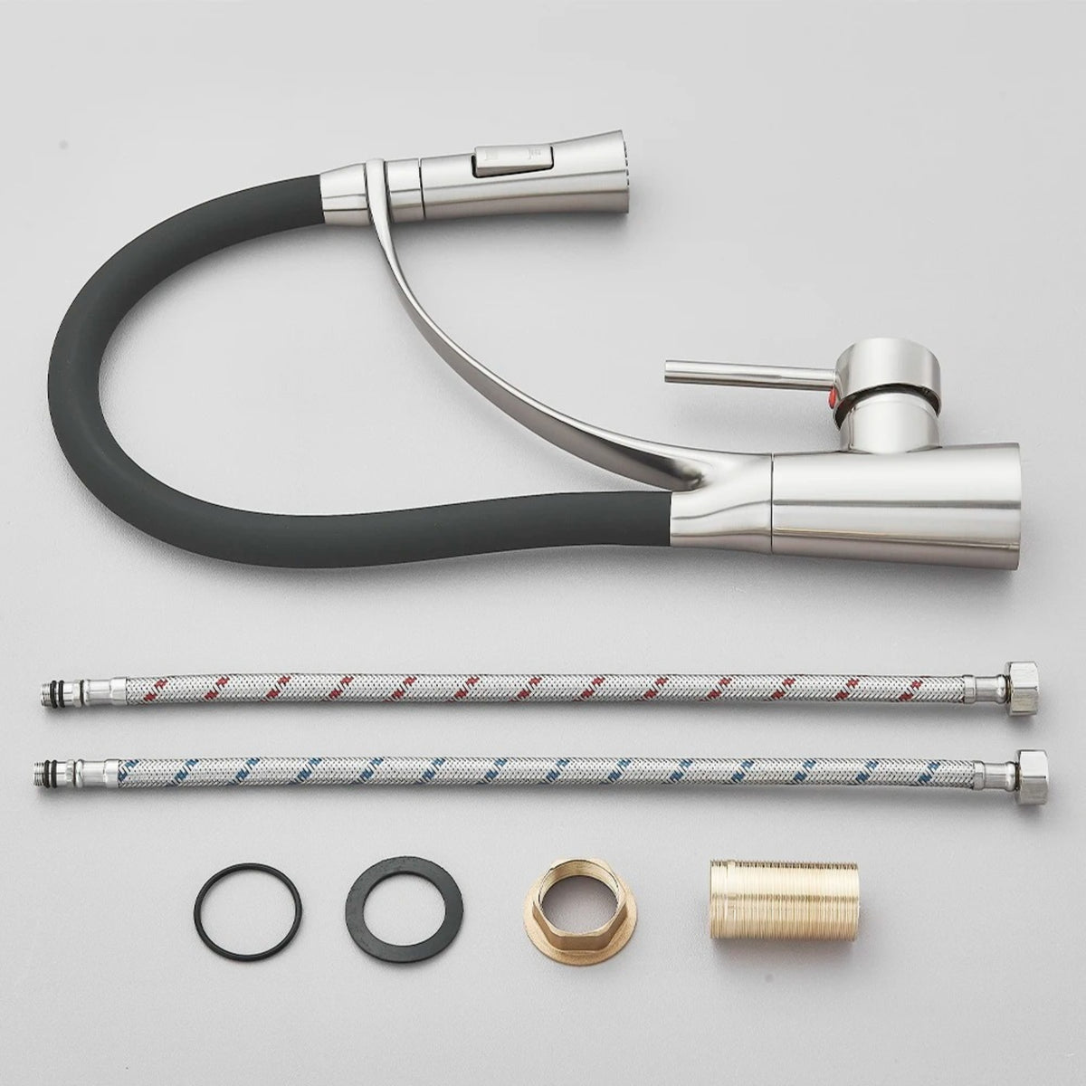 Torneira Gourmet Cozinha Monocomando Extensível Baikal Homedeccori com kit de instalação