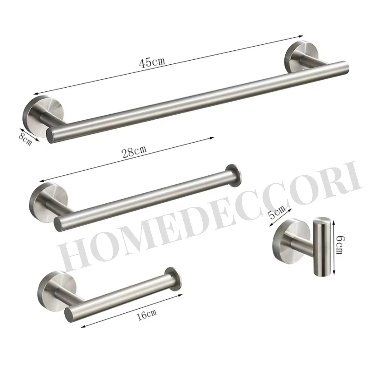 Acessórios Para Banheiro Inox Níquel Escovado Belfor Homedeccori