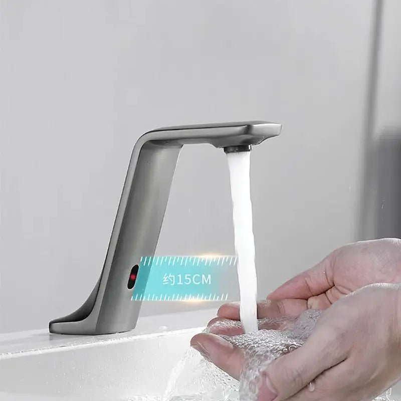 Torneira Banheiro Automática Sensor Inox Aqua Touch