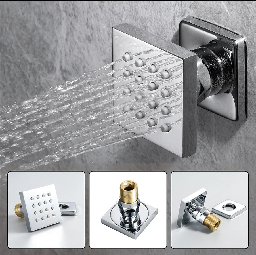 Ducha De Teto Embutir Inox 90x30 LED Bluetooth Spa Torrente - Homedeccori