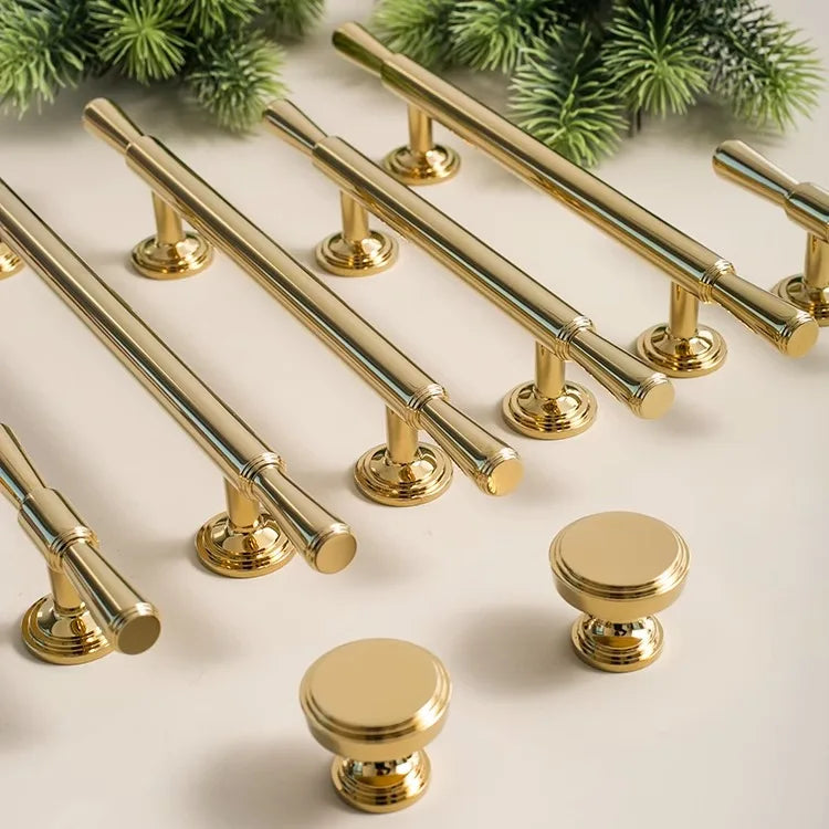 Puxador Alça e Ponto Latão Maciço Dourado Minimalista Taranto - foto 8