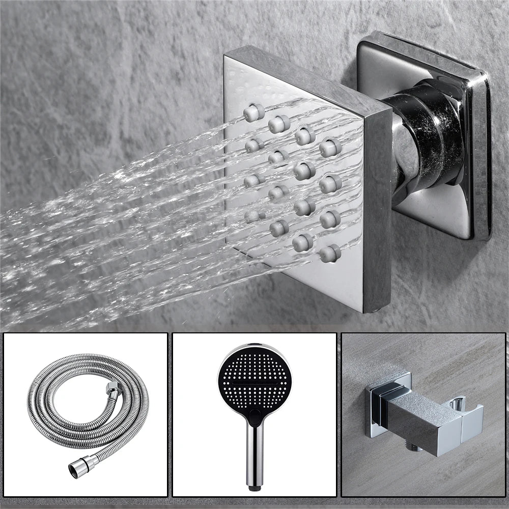 Ducha De Teto Embutir Inox 90x30 LED Bluetooth Spa Torrente - Homedeccori